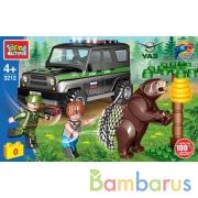 UAZ конструктор uaz hunter: лесная ПОЛИЦИЯ, 89 дет. Город мастеров в кор.36шт | фото №0