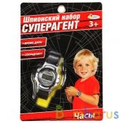 ШПИОНСКИЙ НАБОР "ИГРАЕМ ВМЕСТЕ" "СУПЕРАГЕНТ" ЧАСЫ НА КАРТ. (РУСС. УП.) в кор.2*36шт | фото №0