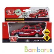 МАШИНА "ТЕХНОПАРК" МЕТАЛЛ. ИНЕРЦ. LADA 111 СПОРТ 12СМ, ОТКРЫВ. ДВЕРИ И БАГАЖНИК В КОР. в кор.2*24шт | фото №0