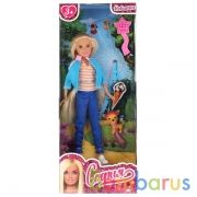 Кукла 25 см сестра Софии, в комплекте собака и расческа, в коробке КАРАПУЗ в кор.24шт | фото №0