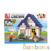 КОНСТРУКТОР ПЛАСТ. ДОМ С ФИГУРКАМИ, 204ДЕТ. В РУСС. КОР. 33*23*5СМ в кор.32шт | фото №0