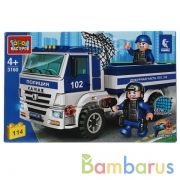 KAMAZ конструктор камаз ПОЛИЦЕЙСКИЙ с фигурками, 114 дет. Город мастеров в кор.2*18шт | фото №0