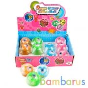 Мяч пвх прыгающий 6,5см, со светом, с жидким наполнителем, в ассорт. в дисплее уп-12шт в кор.16уп | фото №0