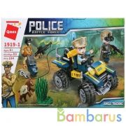 Конструктор пласт. полиция, с фигурками, 104дет. в кор. в кор.64шт | фото №0