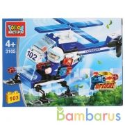 Конструктор ПОЛИЦЕЙСКИЙ ВЕРТОЛЕТ, 103 дет. Город мастеров в кор.80шт | фото №0
