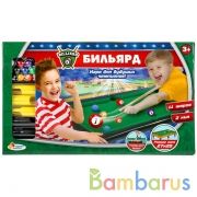 Настольная игра бильярд в кор. ТМ "ИГРАЕМ ВМЕСТЕ" в кор.2*24шт | фото №0