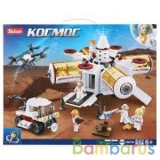 Конструктор пласт. космич. корабль с фигурками, 642дет. в русс. кор. в кор.8шт | фото №0