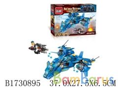 Конструктор космос пласт. звездолет, с фигурками и аксесс., 406дет. в кор. в кор.12шт | фото №0