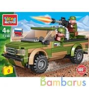 Конструктор ПИКАП с пулемётом, 132 дет. Город мастеров в кор.80шт | фото №0