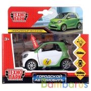 Машина металл свет-звук "городской автомобиль" 9.5см, откр.двери, инерц. в кор Технопарк в кор2*36шт | фото №0