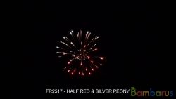 fr2517 ( Шар 2,5" ) HALF RED&SILVER PEONY, CE 8шт | фото №0
