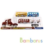 Автовоз инерц. с машинками, в ассорт. в пласт. 33,5*6,5*14см в кор.2*54шт | фото №0