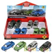 Машина металл "toyota prado/uaz pickup микс" 12см, инерц. в дисплеее Технопарк уп-12шт в кор.6уп | фото №0