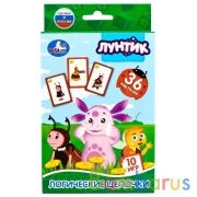 КАРТОЧКИ РАЗВИВАЮЩИЕ "УМКА" ЛУНТИК. ЛОГИЧЕСКИЕ ЦЕПОЧКИ. (36 КАРТОЧЕК) В КОР. в кор.50шт | фото №0