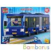 Конструктор "Город мастеров" автобус с гармошкой, свет+звук, 367дет. в русс. кор. в кор.2*8шт | фото №0