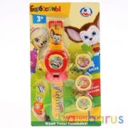 Развивающие часы с дисками ТМ Умка "Барбоскины" на блистере (русс. уп.) в кор.2*48шт | фото №0