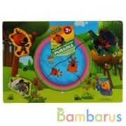 Игрушка деревянная Ми-ми-мишки вкладыш индейцы и ковбои Буратино в кор.100шт | фото №0