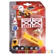 НАБОР "СТРОЙТЕХНИКА" "ТЕХНОПАРК" МЕТАЛЛ. САМОСВАЛ 13СМ, ЗНАКИ НА БЛИСТЕРЕ в кор.8*6шт | фото №0