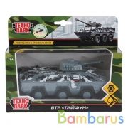 МОДЕЛЬ "ТЕХНОПАРК" МЕТАЛЛ. ИНЕРЦ. БТР ТАЙФУН СЕР.КАМУФ. 15СМ, БАШНЯ ВРАЩ. 360ГР. В КОР. в кор.2*24шт | фото №0