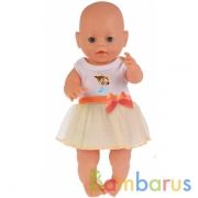 Одежда для кукол и пупсов 40-42 см Зебра в клеточку платье с принт зебра,пакет КАРАПУЗ в кор.100шт | фото №0