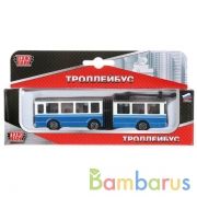 ТРОЛЛЕЙБУС С РЕЗИНКОЙ "ТЕХНОПАРК" МЕТАЛЛ. 12СМ В РУСС. КОР. в кор.2*72шт | фото №0