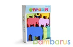 ЛОГИЧЕСКИЙ НАБОР "СТРОИМ" 12 ДЕТ. СЛОНЫ в кор.14шт | фото №0