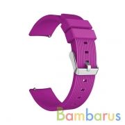 Сменный браслет 20мм (Amazfit GTR 42mm, Bip, Haylou LS01, LS02) ребристый (Фиолетовый) | фото №0