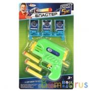Игрушка бластер с мягкими пулями и мишенями на блистере 29*21*5см Играем вместе в кор.2*96шт | фото №0
