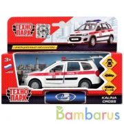 Машина металл LADA kalina cross СКОРАЯ, 12 см, двери, багаж., инерц., кор. Технопарк в кор.2*24шт | фото №0