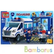 ГАЗ конструктор полицейский участок с газелью, 120дет. в кор. "Город мастеров" в кор.2*18шт | фото №0
