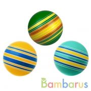 МЯЧ Д. 150ММ СЕРИЯ "ПОЛОСАТИКИ" РУЧНОЕ ОКРАШ. (ПОЛОСАТИКИ, ЛЕНТОЧКИ, ДОРОЖКИ) в кор.16шт | фото №0