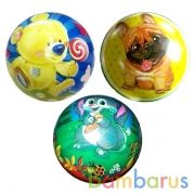 Мяч полноцвет. 22см, в ассорт. в пак. уп-10шт в кор.50уп | фото №0