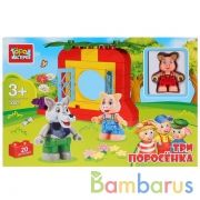 КОНСТРУКТОР "ГОРОД МАСТЕРОВ" ТРИ ПОРОСЕНКА" В РУСС. КОР. в кор.18шт | фото №0