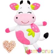 МЯКИШИ ИГРУШКА 3В1 С ВИШНЕВЫМИ КОСТОЧКАМИ "КЛУБНИЧНАЯ КОРОВА" в
 кор.18шт | фото №0