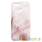 Чехол бампер Soft-touch Composition для Xiaomi Redmi 6 (Pink Brush) | фото №0