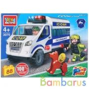 Конструктор "Город мастеров" газель: операция спецназа, с фигурками, 88дет. в русс кор. в кор.2*40шт | фото №0