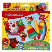 НАБОР "ТЕСТО ДЛЯ ЛЕПКИ" "MULTIART" СОЗМУЛЬТФИЛЬМ. КАФЕ МОРОЖЕНОЕ (3 ЦВ, 60ГР, АКСЕСС.) в кор.2*30шт | фото №0