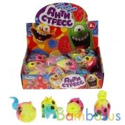 Игрушка антистресс "Играем вместе" микс: динозавр+змея в пак. в дисплее уп-12шт в кор.12уп | фото №0