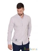  Мужская рубашка Damon Бело-серая | фото №0