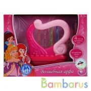 МУЗ. ИГРУШКА "ИГРАЕМ ВМЕСТЕ" АРФА НА БАТ. СВЕТ+ЗВУК, РУССИФИЦ. В РУСС. КОР. в кор.2*36шт | фото №0