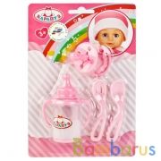 НАБОР ДЛЯ ПУПСА "КАРАПУЗ" НА 4 ПРЕДМ., СОСКА, ПОИЛЬНИК С НАПОЛНИТЕЛЕМ, ЛОЖЕЧКИ БЛИСТЕР в кор.2*120шт | фото №0