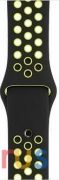 Спортивный ремешок для Apple Watch Nike+ 38/40 мм Protect Strap, цвета «чёрный/салатовый» | фото №0