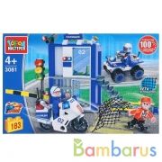 Конструктор "Город мастеров" полицейский участок, с фигурками, 183дет. в русс. кор. в кор.2*18шт | фото №0