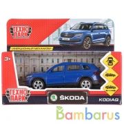 Машина металл "SKODA KODIAQ", 12см, открыв. двери, инерц, СИНИЙ в кор. Технопарк в кор.2*36шт | фото №0