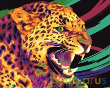 РИСОВАНИЕ ПО НОМЕРАМ НА ХОЛСТЕ, ЯРОСТЬ, РАЗМЕР 40*50 в кор.22шт | фото №0