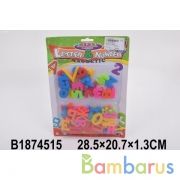 Буквы магнитные с русс алфавитом на карт. в кор.2*72шт | фото №0