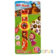 ЧАСЫ "УМКА" МАША И МЕДВЕДЬ, С ПРОЕКЦИЕЙ, В АССОРТ. НА КАРТ. (РУСС. УП.) в кор.2*144шт | фото №0