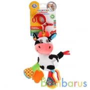 Текстильная игрушка погремушка корова подвеска с вибрацией на блистере Умка в кор.125шт | фото №0