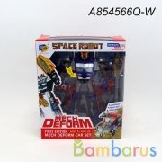 Робот-машина на бат. свет+звук, с аксесс. в кор. в кор.2*36шт | фото №0