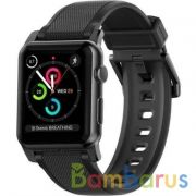 Ремешок Nomad Rugged Strap для Apple Watch 44/42mm, черная застежка, силикон (Черный) | фото №0
